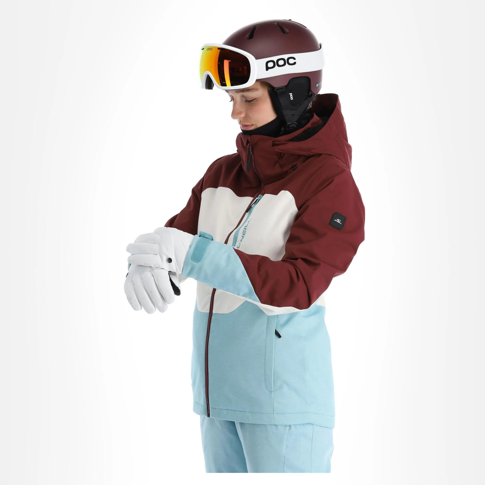 O'Neill, Diamond Ski-jas Dames Windsor Wine Colour Block Rood 3 O'Neill, Diamond Ski-jas Dames Windsor Wine Colour Block Rood - Afbeelding 3