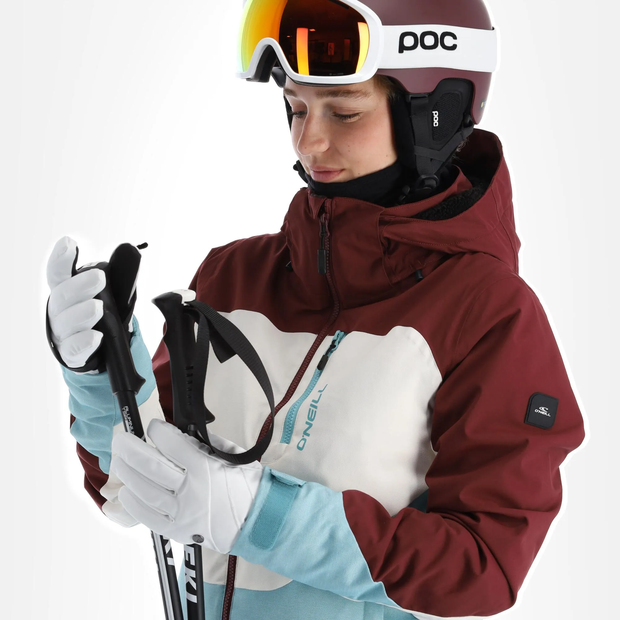 O'Neill, Diamond Ski-jas Dames Windsor Wine Colour Block Rood 4 O'Neill, Diamond Ski-jas Dames Windsor Wine Colour Block Rood - Afbeelding 4