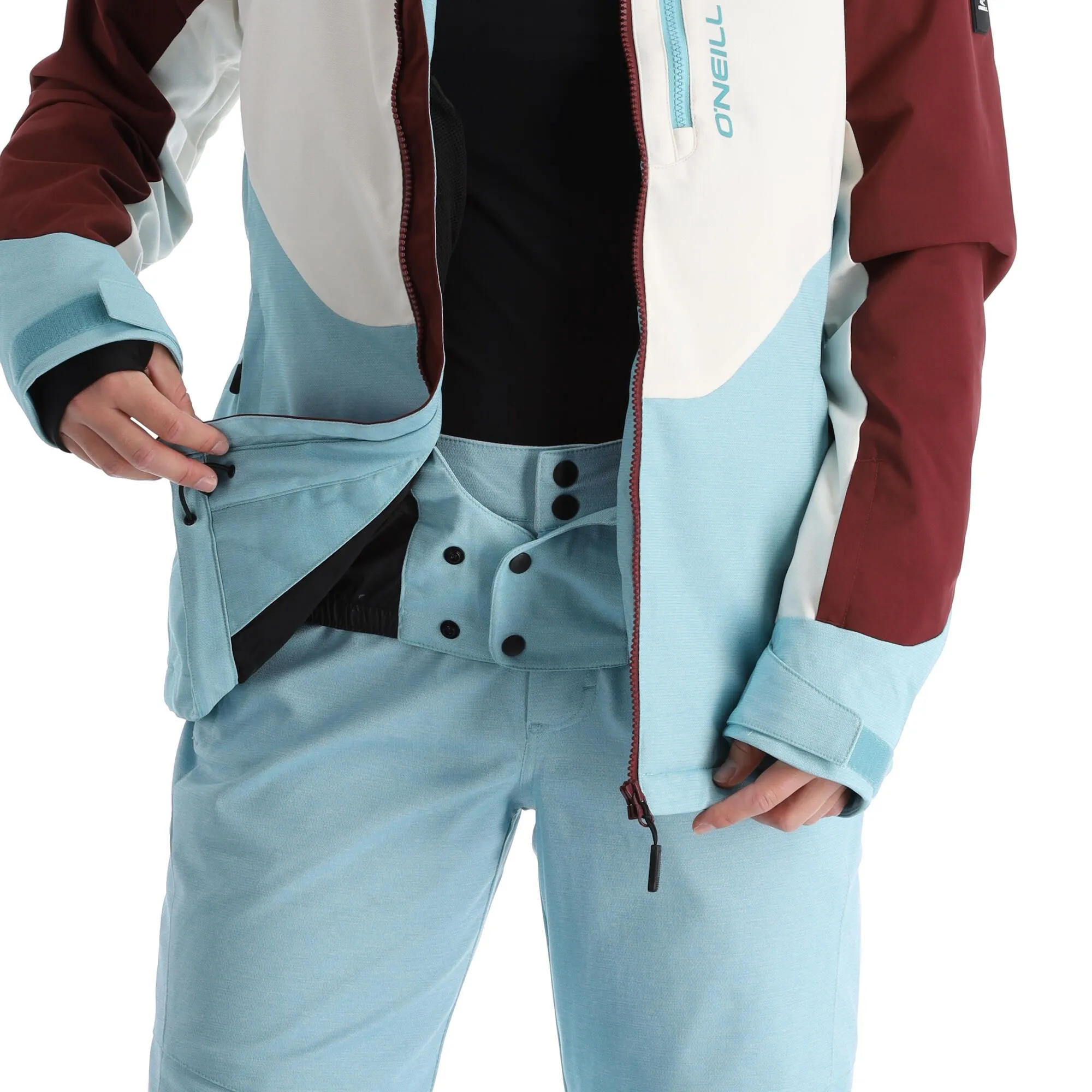 O'Neill, Diamond Ski-jas Dames Windsor Wine Colour Block Rood 8 O'Neill, Diamond Ski-jas Dames Windsor Wine Colour Block Rood - Afbeelding 8