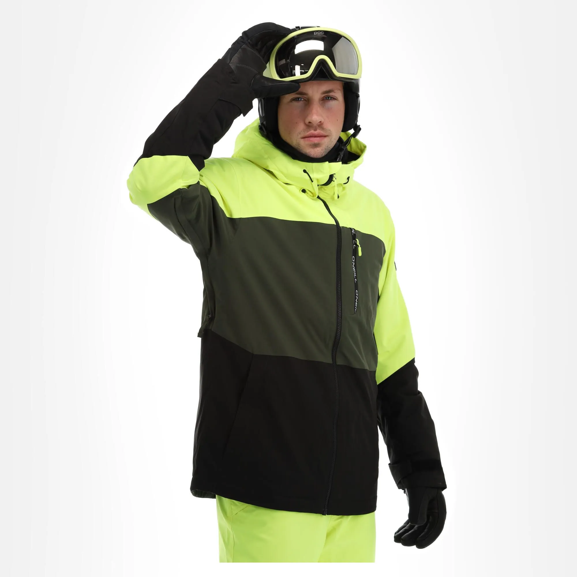 O'Neill, Carbon Ski-jas Heren Colour Block Pyranine Geel 1 O'Neill, Carbon Ski-jas Heren Colour Block Pyranine Geel