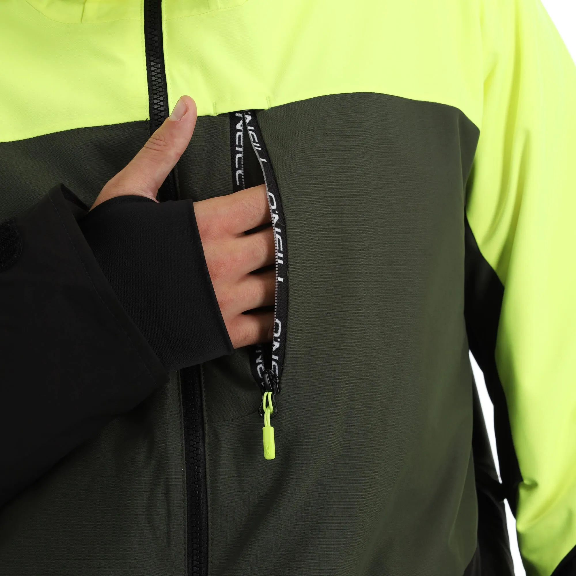 O'Neill, Carbon Ski-jas Heren Colour Block Pyranine Geel 10 O'Neill, Carbon Ski-jas Heren Colour Block Pyranine Geel - Afbeelding 10