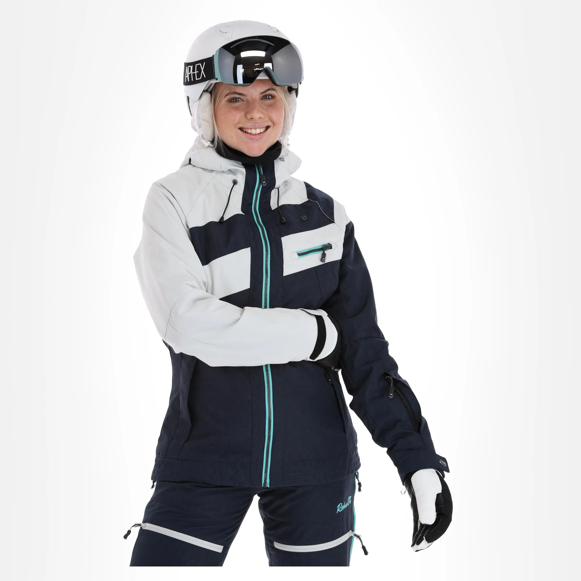 Rehall, Maus-R Ski-jas Dames Glacier Blauw 3 Rehall, Maus-R Ski-jas Dames Glacier Blauw - Afbeelding 3
