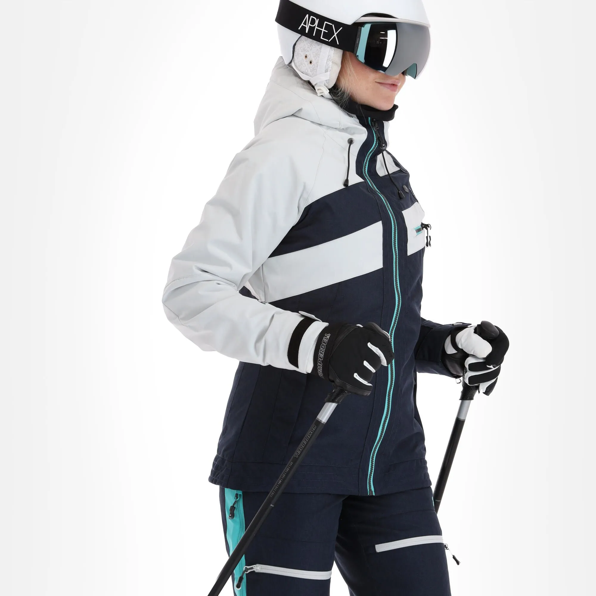 Rehall, Maus-R Ski-jas Dames Glacier Blauw 4 Rehall, Maus-R Ski-jas Dames Glacier Blauw - Afbeelding 4