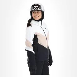 4F, Kudn008 Ski-jas Dames Beige -Cmp Ski-uitrusting Winkel 4f kudn008 aa jas gevoerd dames beige 224fxxx104v2 BI 02