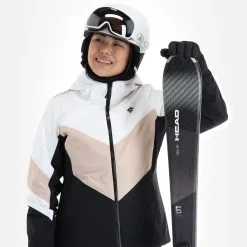 4F, Kudn008 Ski-jas Dames Beige -Cmp Ski-uitrusting Winkel 4f kudn008 aa jas gevoerd dames beige 224fxxx104v2 BI 05