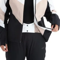 4F, Kudn008 Ski-jas Dames Beige -Cmp Ski-uitrusting Winkel 4f kudn008 aa jas gevoerd dames beige 224fxxx104v2 BI 08