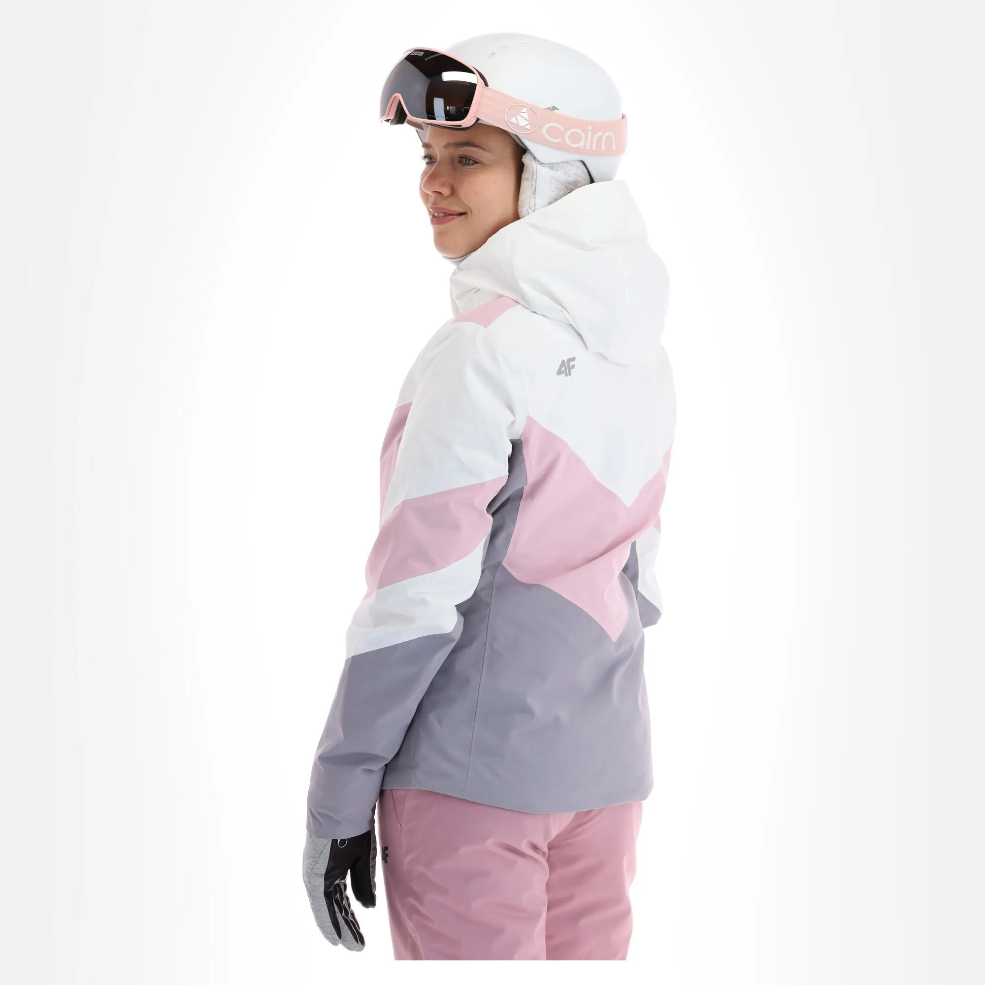 4F, Kudn008 Ski-jas Dames Light Roze 2 4F, Kudn008 Ski-jas Dames Light Roze - Afbeelding 2