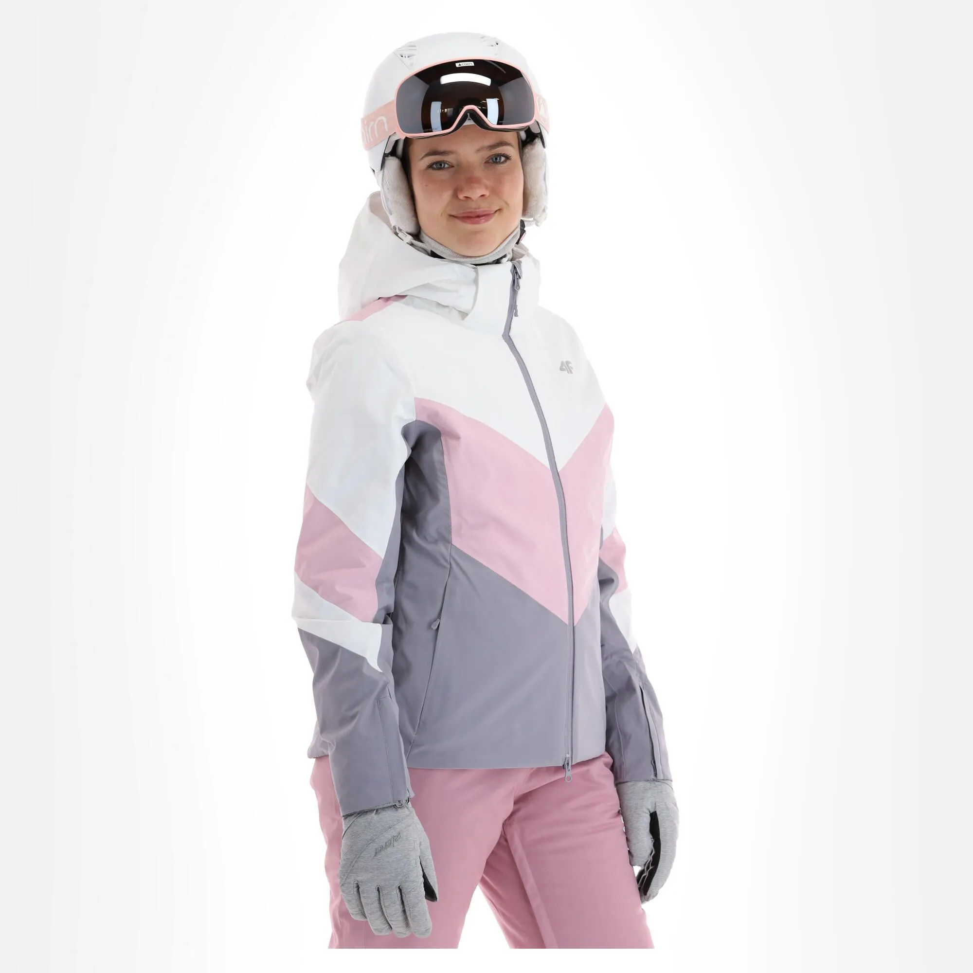 4F, Kudn008 Ski-jas Dames Light Roze 3 4F, Kudn008 Ski-jas Dames Light Roze - Afbeelding 3