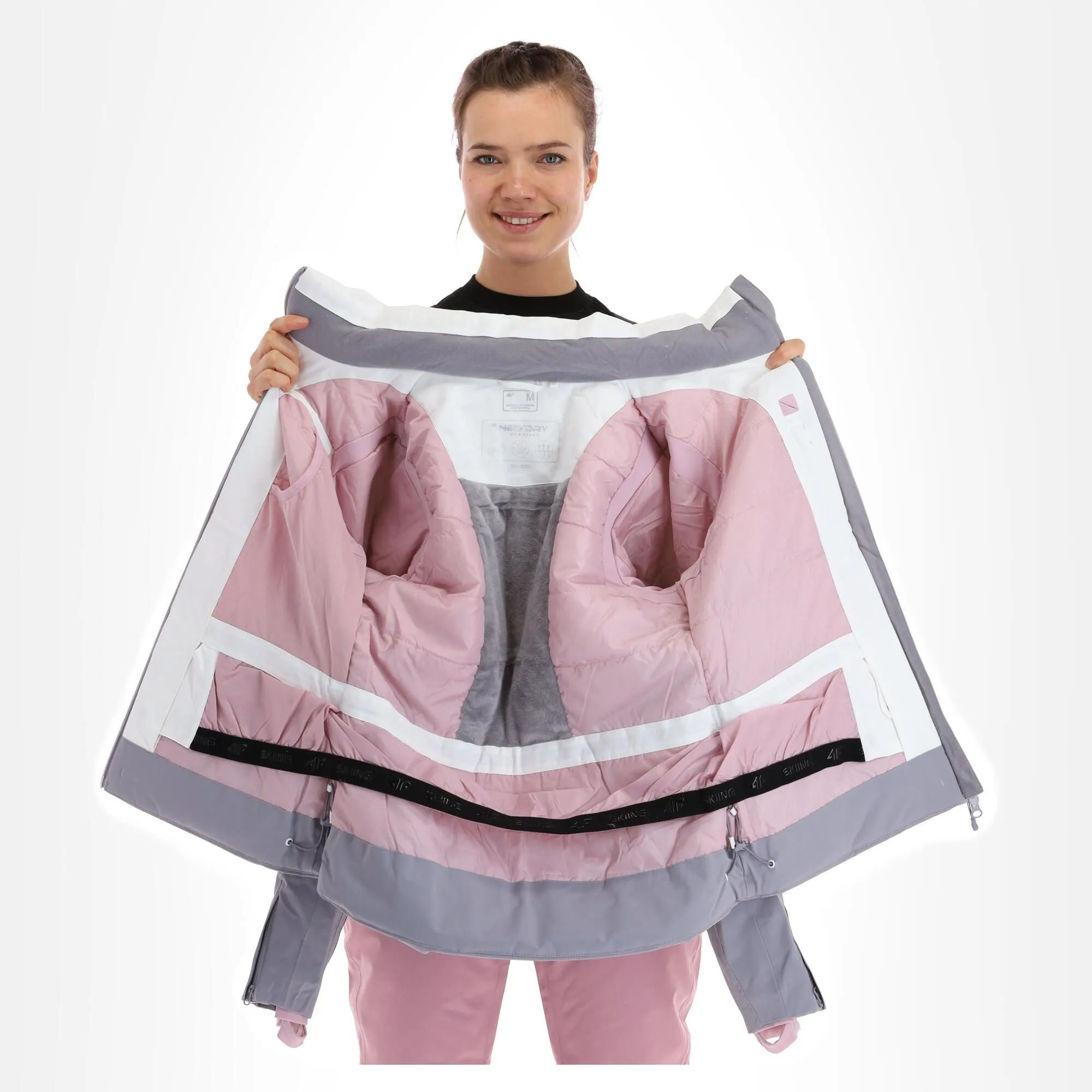 4F, Kudn008 Ski-jas Dames Light Roze 5 4F, Kudn008 Ski-jas Dames Light Roze - Afbeelding 5
