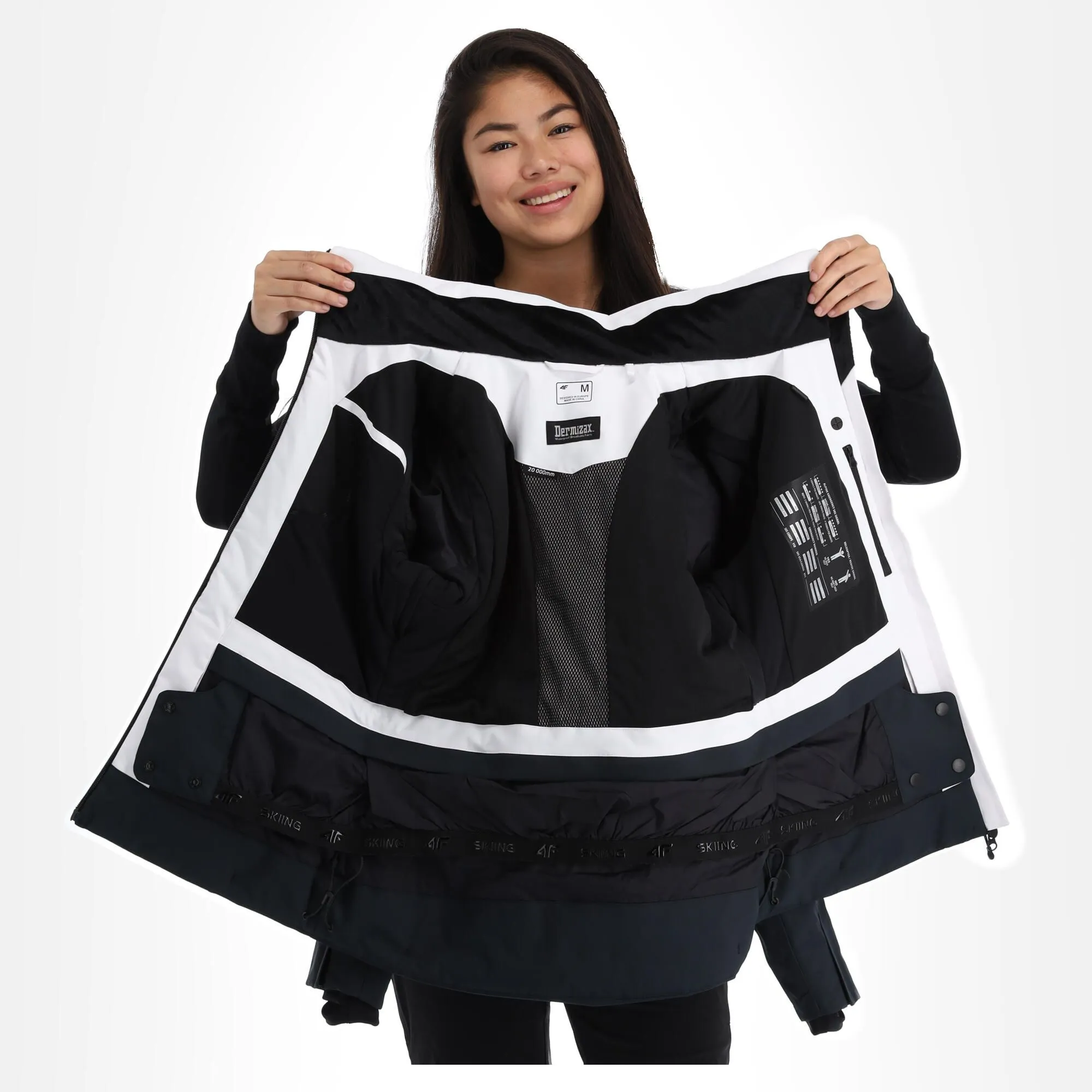 4F, Kudn011 Ski-jas Dames Deep Zwart 5 4F, Kudn011 Ski-jas Dames Deep Zwart - Afbeelding 5