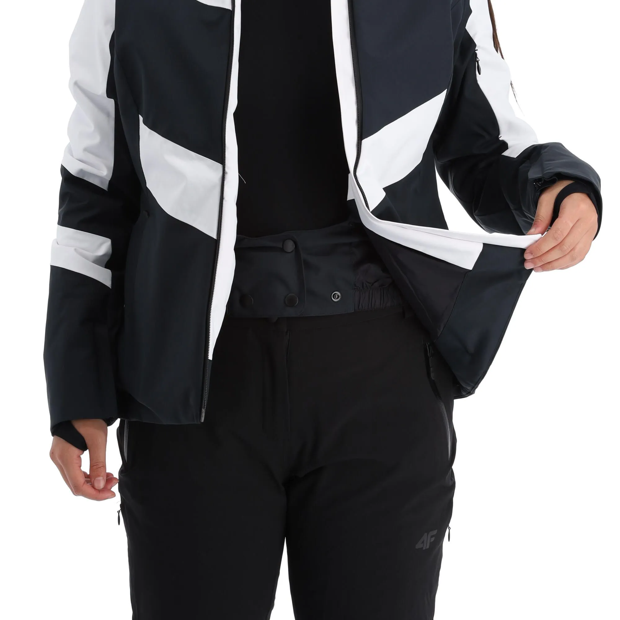 4F, Kudn011 Ski-jas Dames Deep Zwart 8 4F, Kudn011 Ski-jas Dames Deep Zwart - Afbeelding 8