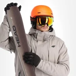 4F, Kumn004 Ski-jas Heren Warm Light Grijs 18 4F, Kumn004 Ski-jas Heren Warm Light Grijs -Cmp Ski-uitrusting Winkel 4f kumn004 aa jas gevoerd heren warm light grijs 224fxxx108v1 BI 05