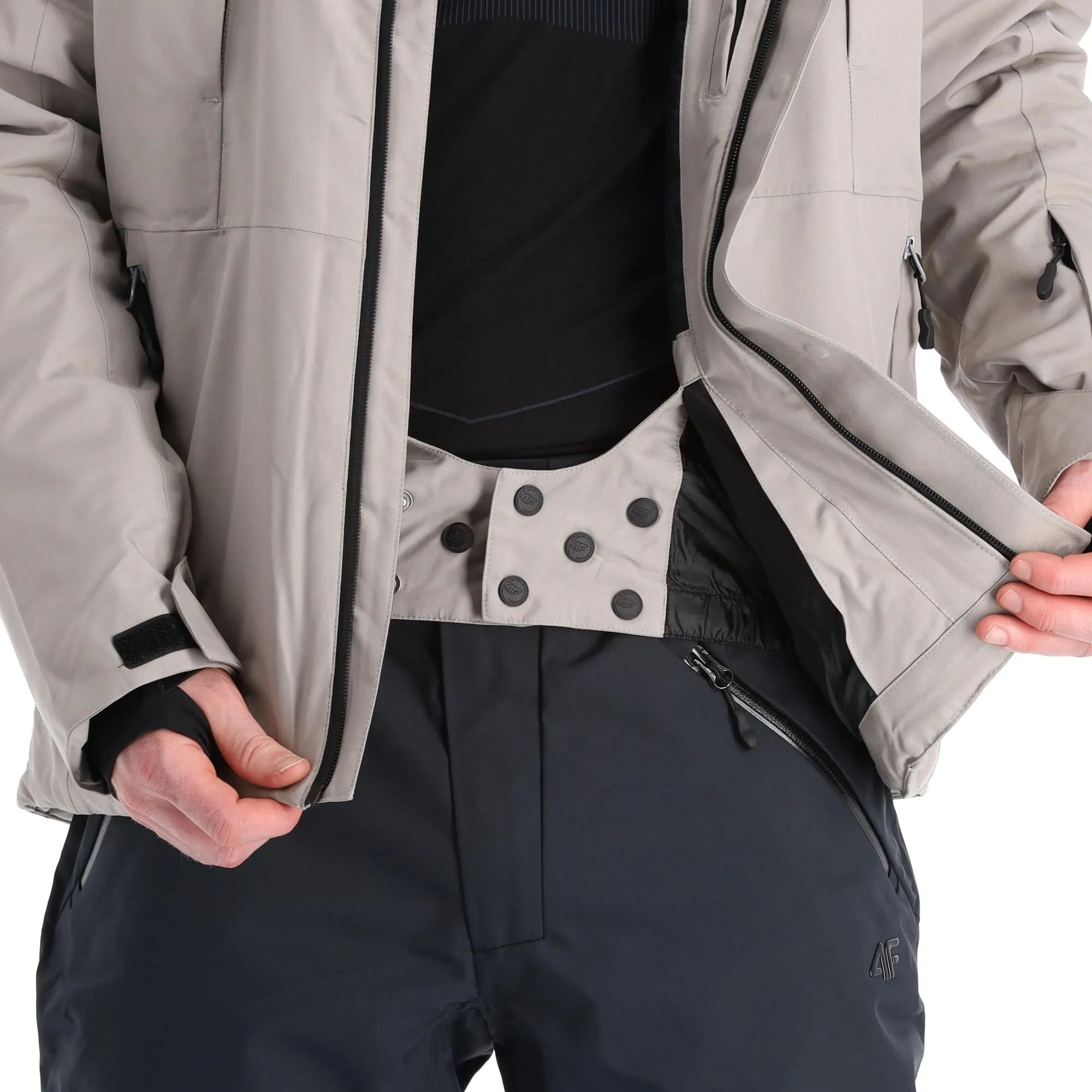 4F, Kumn004 Ski-jas Heren Warm Light Grijs 7 4F, Kumn004 Ski-jas Heren Warm Light Grijs - Afbeelding 7