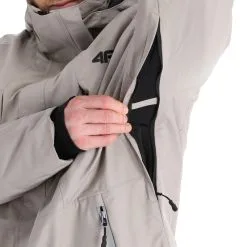 4F, Kumn004 Ski-jas Heren Warm Light Grijs 22 4F, Kumn004 Ski-jas Heren Warm Light Grijs -Cmp Ski-uitrusting Winkel 4f kumn004 aa jas gevoerd heren warm light grijs 224fxxx108v1 BI 09