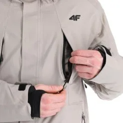 4F, Kumn004 Ski-jas Heren Warm Light Grijs 24 4F, Kumn004 Ski-jas Heren Warm Light Grijs -Cmp Ski-uitrusting Winkel 4f kumn004 aa jas gevoerd heren warm light grijs 224fxxx108v1 BI 11