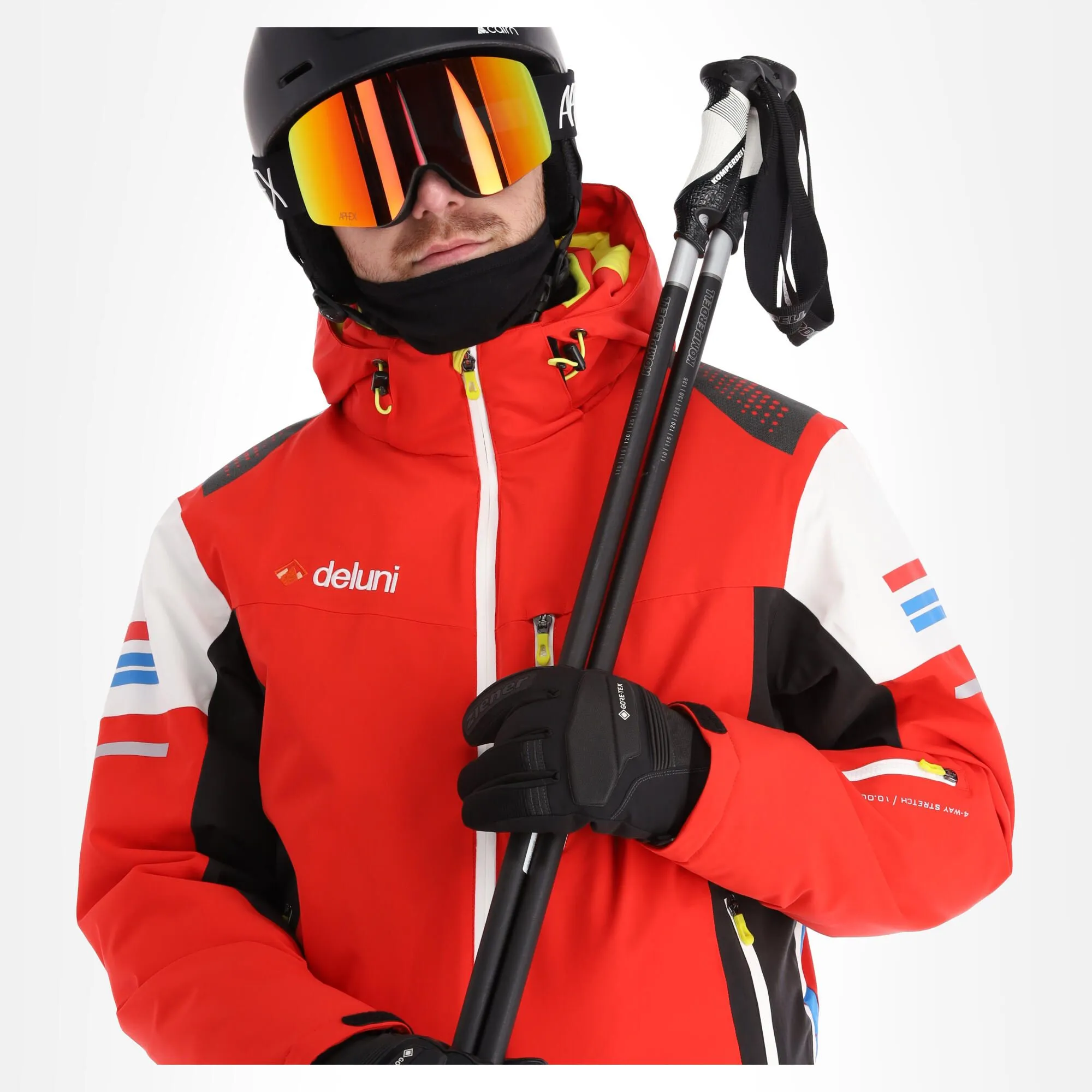 Deluni, Challenger 3 Ski-jas Heren Rood/grijs 4 Deluni, Challenger 3 Ski-jas Heren Rood/grijs - Afbeelding 4