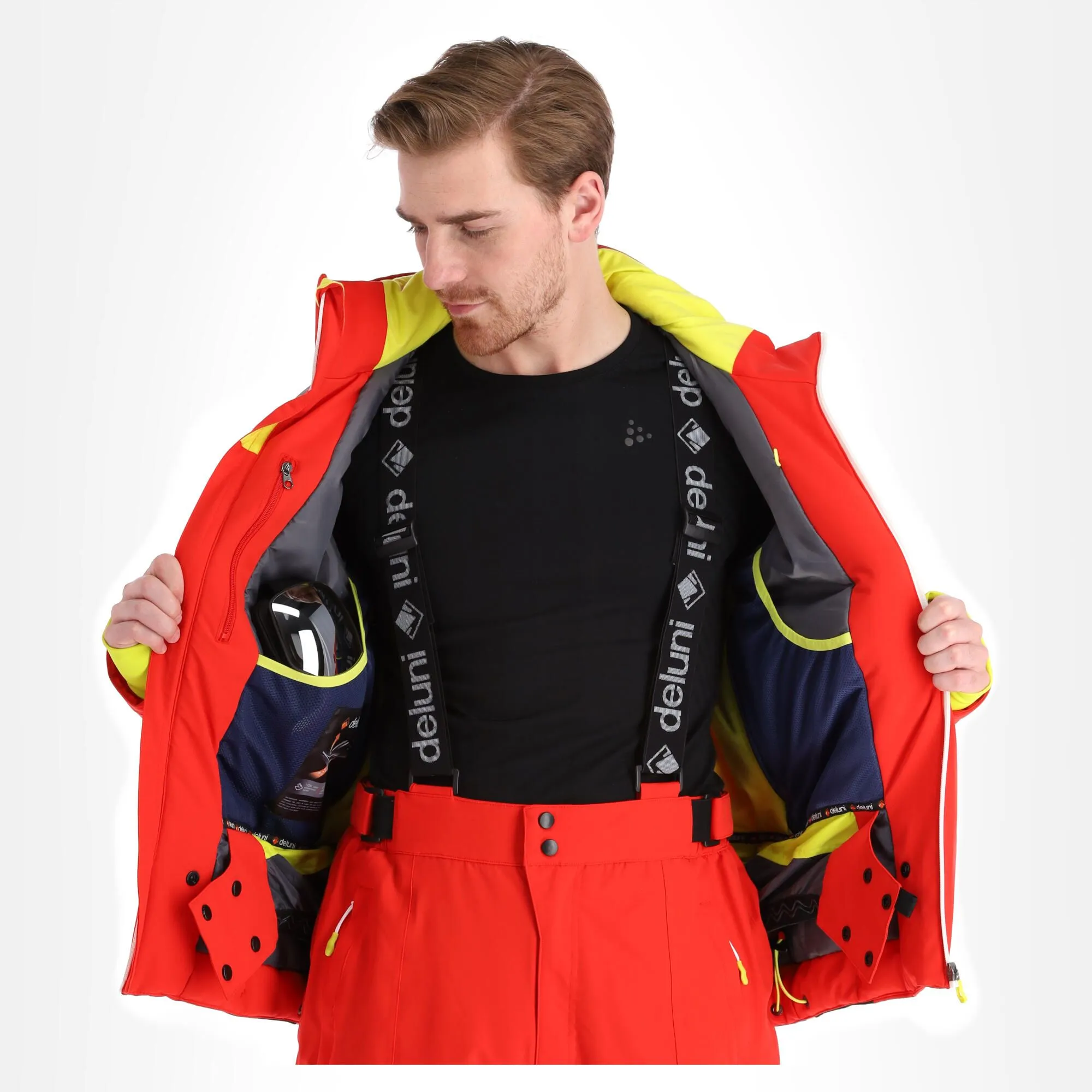 Deluni, Challenger 3 Ski-jas Heren Rood/grijs 5 Deluni, Challenger 3 Ski-jas Heren Rood/grijs - Afbeelding 5