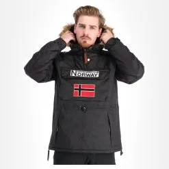 Geographical Norway, Barman Men 068 Bs2 Winter Anorak Heren Zwart -Cmp Ski-uitrusting Winkel aa19geow10a bi 04