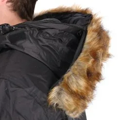 Geographical Norway, Barman Men 068 Bs2 Winter Anorak Heren Zwart -Cmp Ski-uitrusting Winkel aa19geow10a bi 09