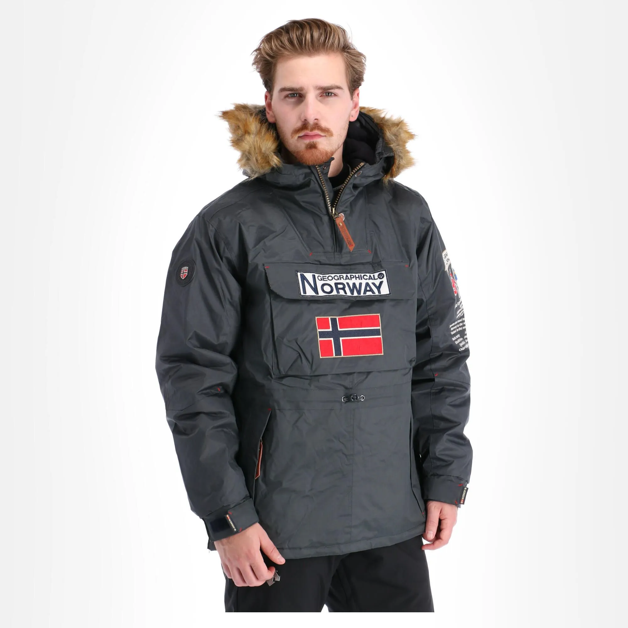 Geographical Norway, Barman Men 068 Bs2 Winter Anorak Heren Dark Grijs 3 Geographical Norway, Barman Men 068 Bs2 Winter Anorak Heren Dark Grijs - Afbeelding 3