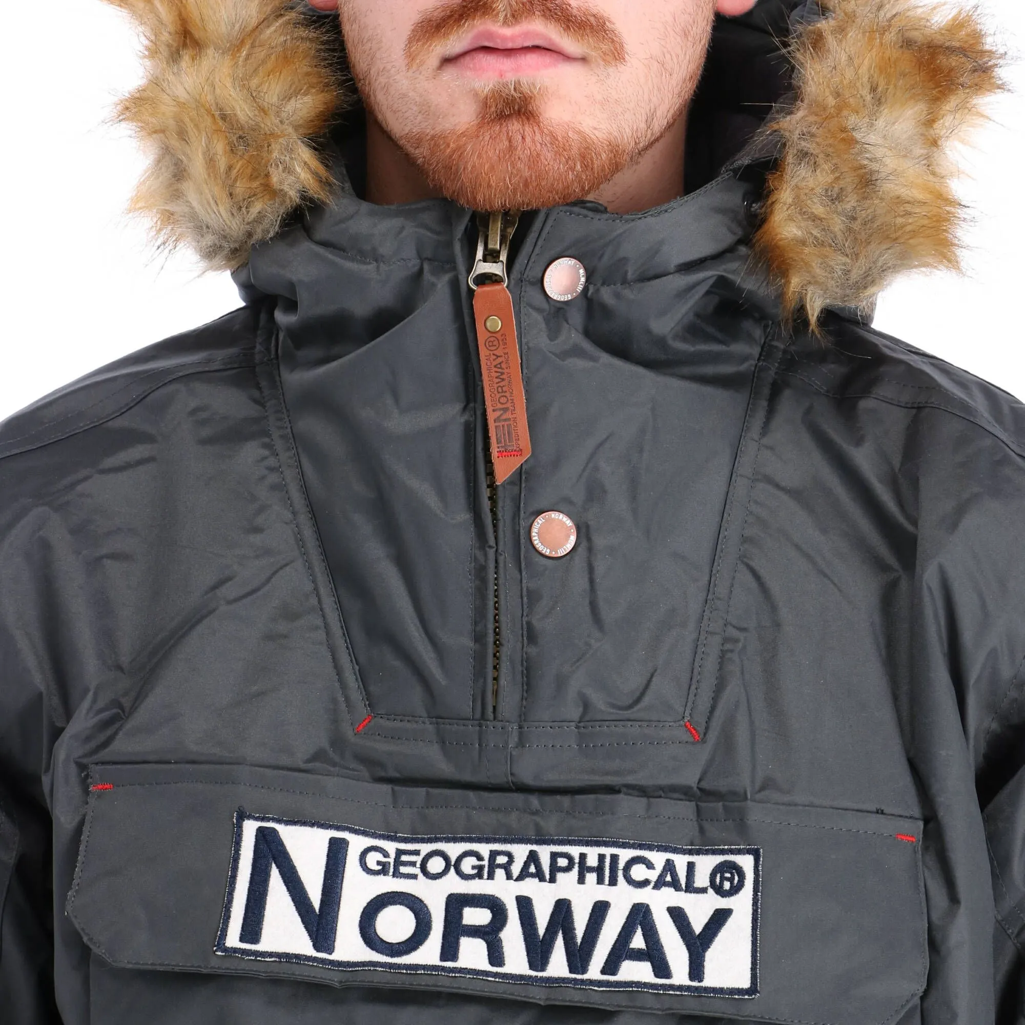 Geographical Norway, Barman Men 068 Bs2 Winter Anorak Heren Dark Grijs 5 Geographical Norway, Barman Men 068 Bs2 Winter Anorak Heren Dark Grijs - Afbeelding 5