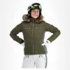 Almgwand, Stongerhohe Ski-jas Dames Olive Grijs, Groen
