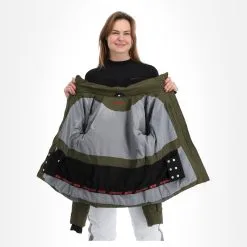 Almgwand, Stongerhohe Ski-jas Dames Olive Grijs, Groen -Cmp Ski-uitrusting Winkel almgwand stongerhohe aa jas gevoerd dames olive grijs groen 22almgw117v3 BI 06