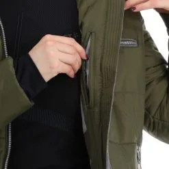 Almgwand, Stongerhohe Ski-jas Dames Olive Grijs, Groen -Cmp Ski-uitrusting Winkel almgwand stongerhohe aa jas gevoerd dames olive grijs groen 22almgw117v3 BI 13