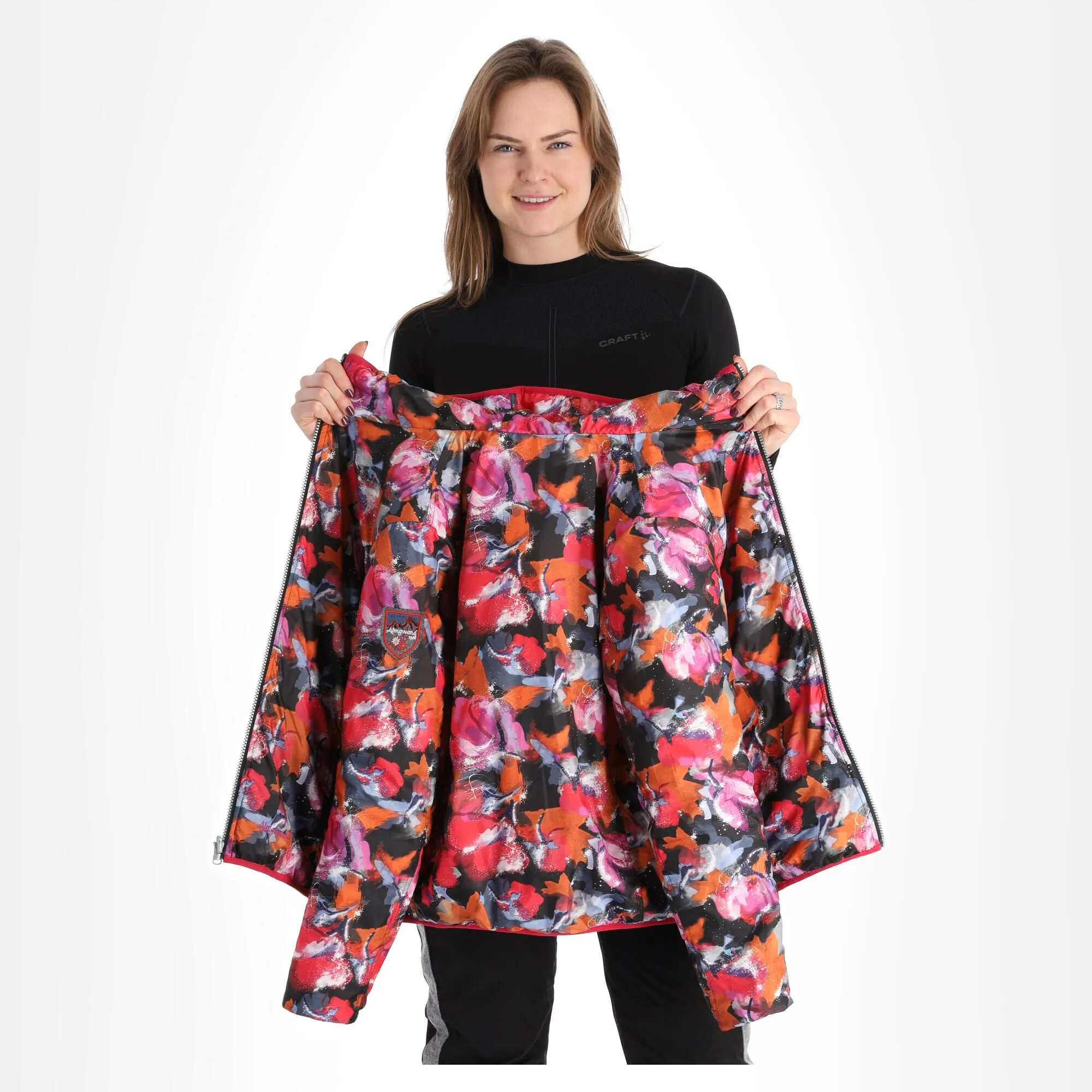 Almgwand, Weihnachtsegg Donsjas Dames Berry Zwart 8 Almgwand, Weihnachtsegg Donsjas Dames Berry Zwart - Afbeelding 8