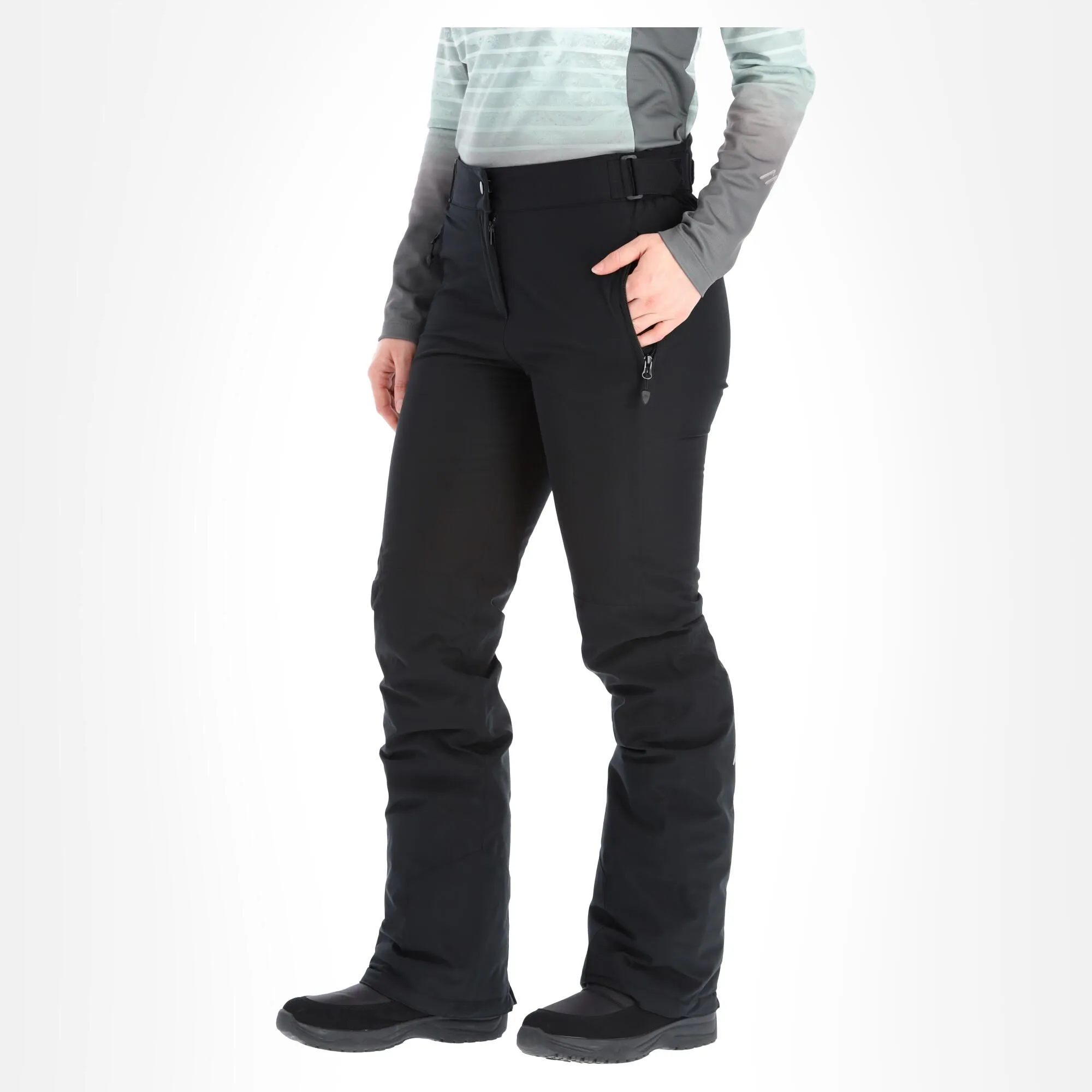 Maier Sports, Vroni Slim Skibroek Lang Model Dames Zwart 1 Maier Sports, Vroni Slim Skibroek Lang Model Dames Zwart