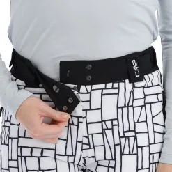 CMP, 31W0046 Skibroek Dames Wit, Zwart -Cmp Ski-uitrusting Winkel cmp 31w0046 ba skibroek gevoerd dames wit zwart 22cmpxx117v1 BI 05