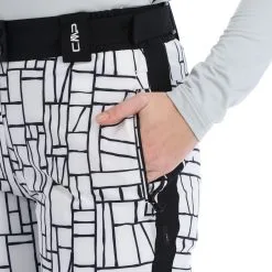 CMP, 31W0046 Skibroek Dames Wit, Zwart -Cmp Ski-uitrusting Winkel cmp 31w0046 ba skibroek gevoerd dames wit zwart 22cmpxx117v1 BI 08