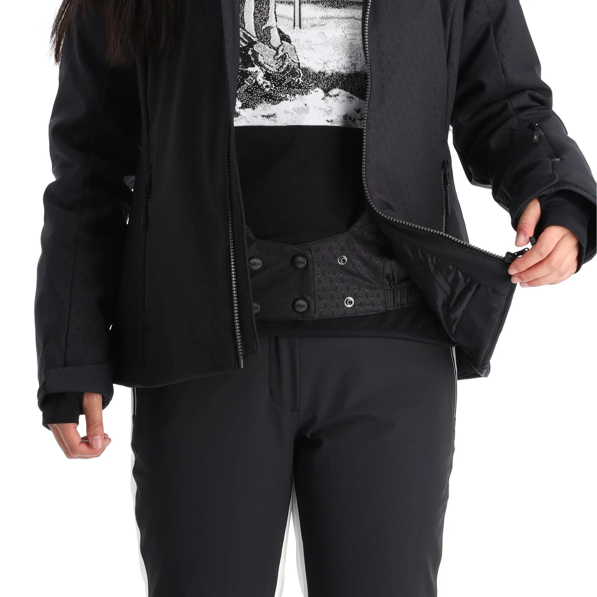 CMP, 31W0196F Ski-jas Dames Zwart 8 CMP, 31W0196F Ski-jas Dames Zwart - Afbeelding 8