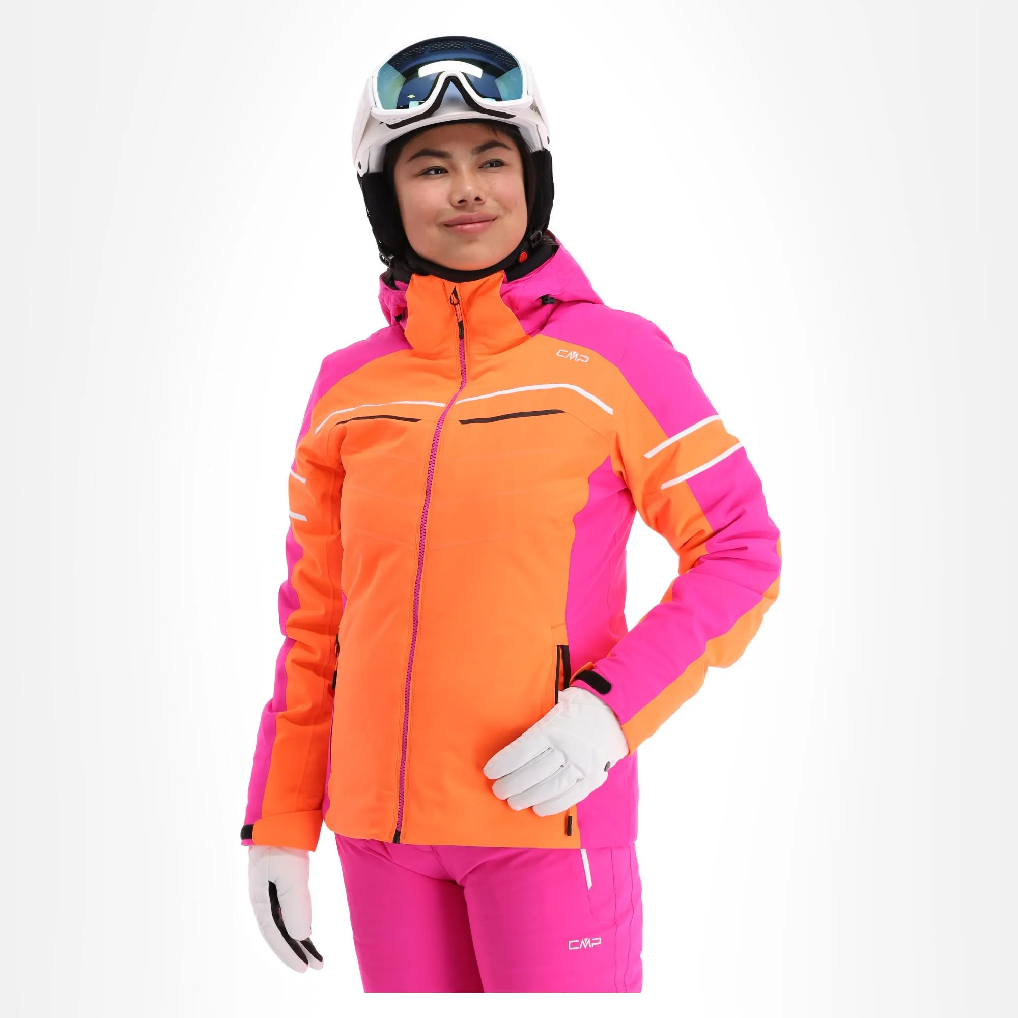 CMP, 31W0216 Ski-jas Dames Flamingo Fluo Oranje 1 CMP, 31W0216 Ski-jas Dames Flamingo Fluo Oranje