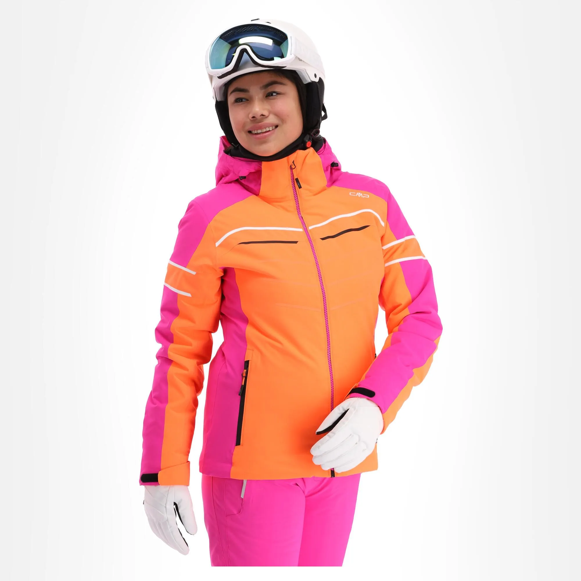 CMP, 31W0216 Ski-jas Dames Flamingo Fluo Oranje 3 CMP, 31W0216 Ski-jas Dames Flamingo Fluo Oranje - Afbeelding 3