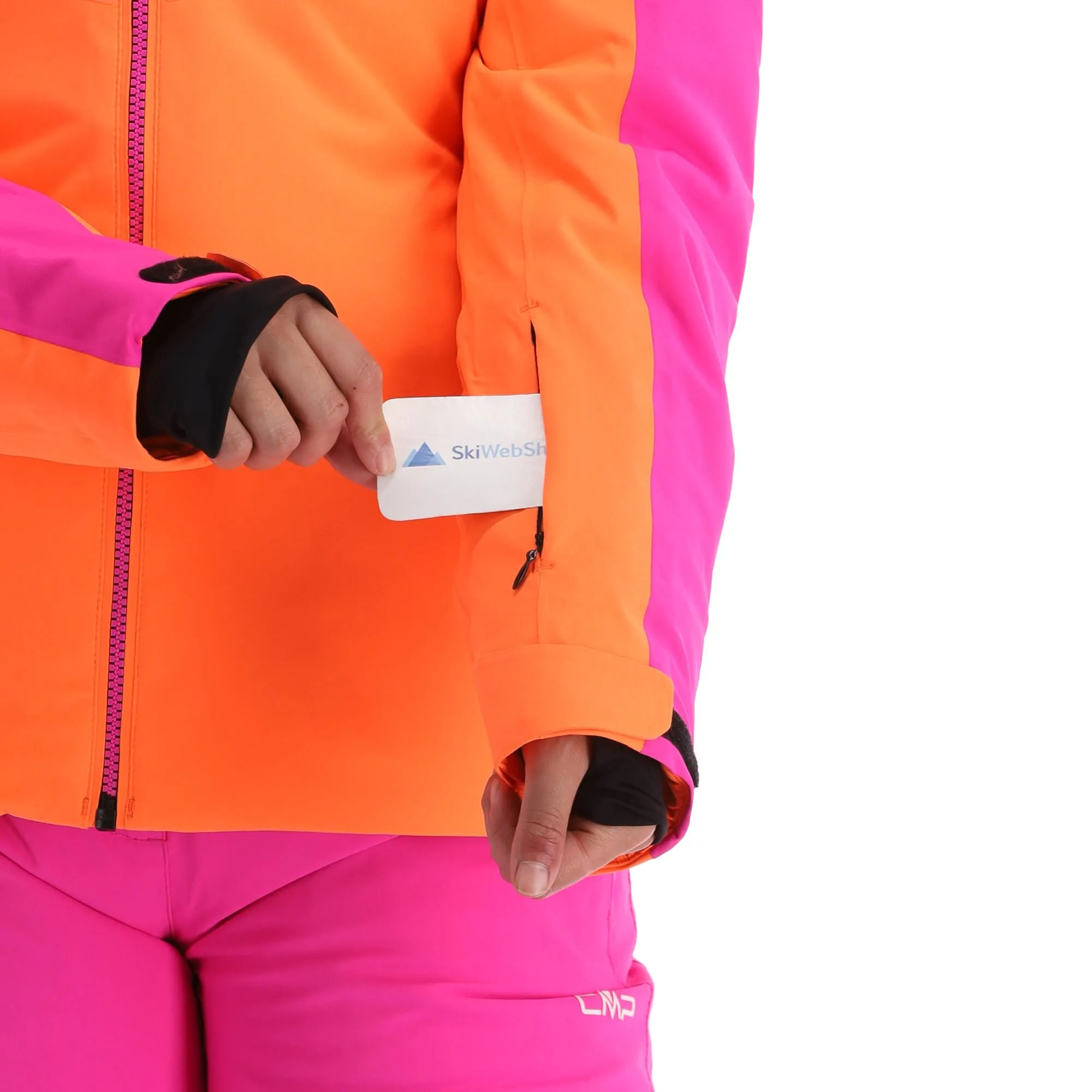 CMP, 31W0216 Ski-jas Dames Flamingo Fluo Oranje 7 CMP, 31W0216 Ski-jas Dames Flamingo Fluo Oranje - Afbeelding 7