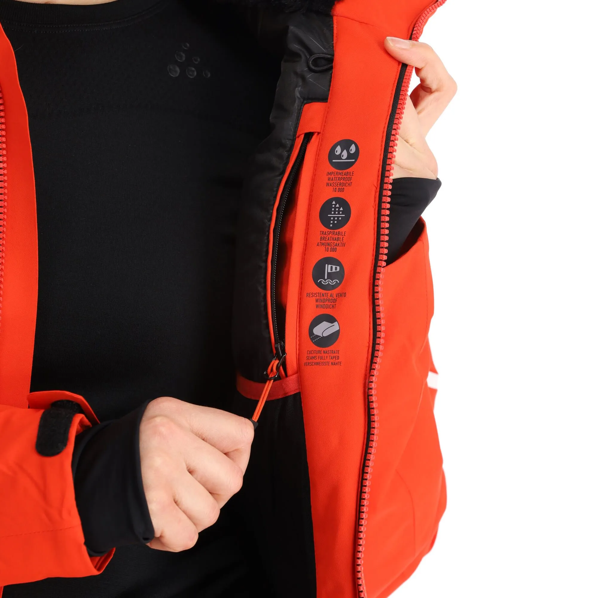 CMP, 31W0216 Ski-jas Dames Grenadine Rood 11 CMP, 31W0216 Ski-jas Dames Grenadine Rood - Afbeelding 11