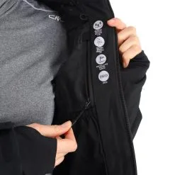 CMP, 32W0216 Ski-jas Dames Zwart -Cmp Ski-uitrusting Winkel cmp 32w0216 aa jas gevoerd dames zwart 22cmpxx142v4 BI 11