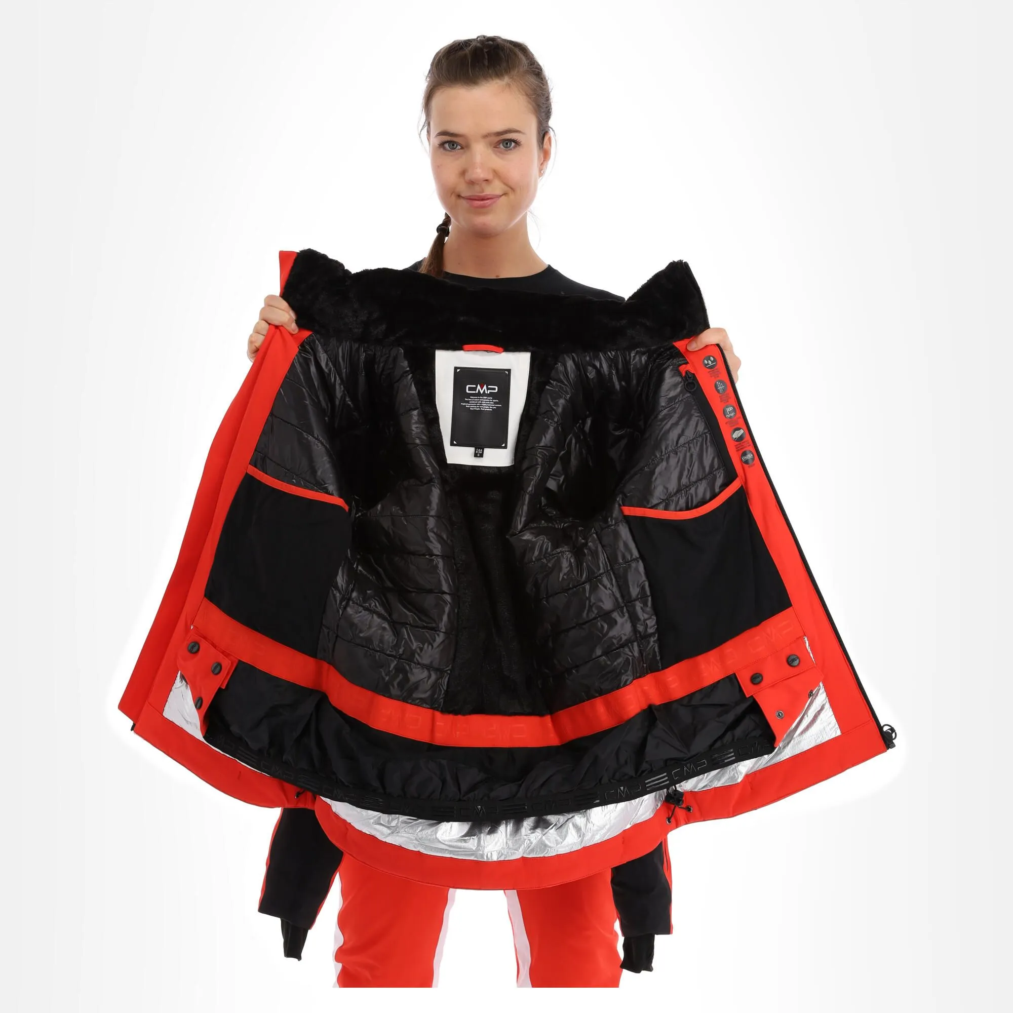 CMP, 32W0246 Ski-jas Dames Grenadine Rood 5 CMP, 32W0246 Ski-jas Dames Grenadine Rood - Afbeelding 5