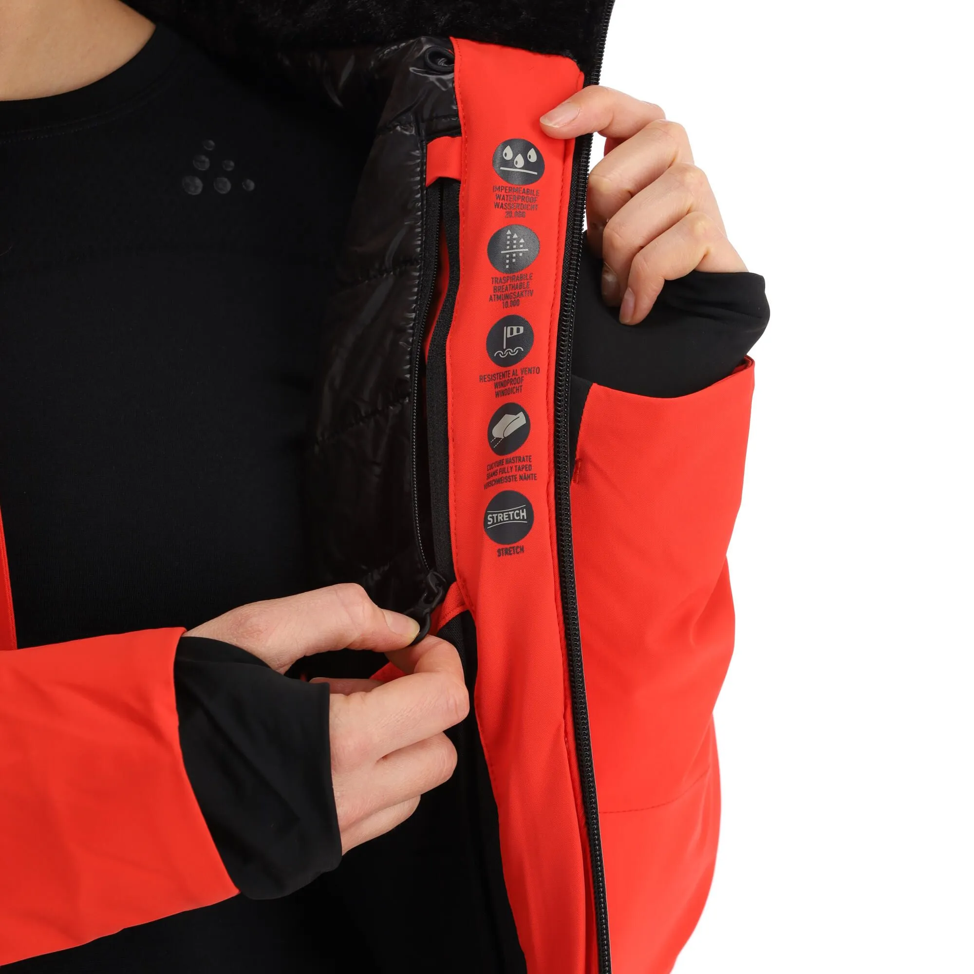 CMP, 32W0246 Ski-jas Dames Grenadine Rood 8 CMP, 32W0246 Ski-jas Dames Grenadine Rood - Afbeelding 8