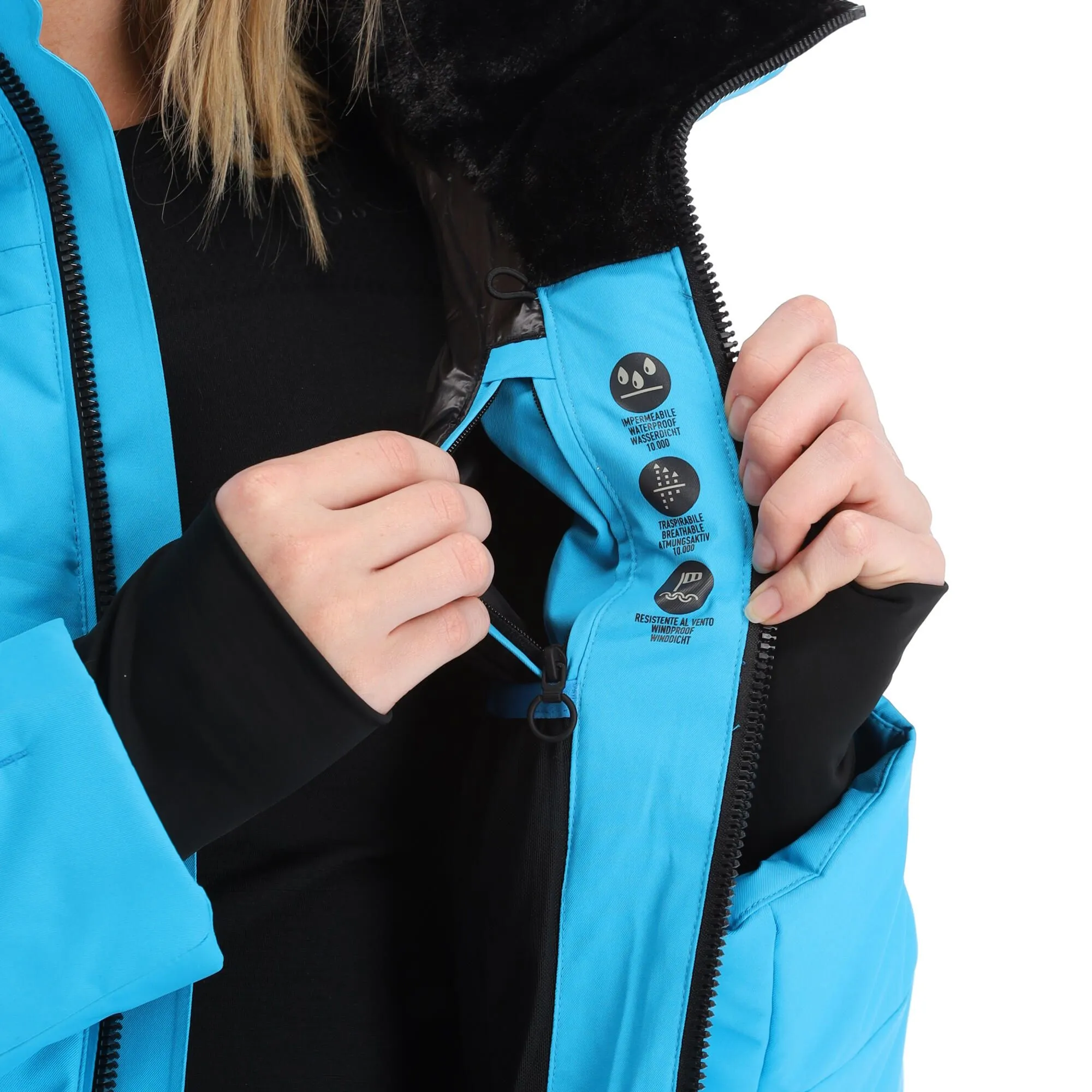 CMP, 32W0266 Ski-jas Dames Turquioise Blauw 10 CMP, 32W0266 Ski-jas Dames Turquioise Blauw - Afbeelding 10