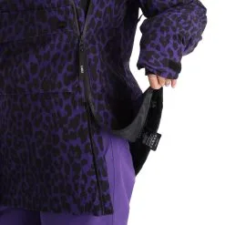 ColourWear, Cake 2.0 Jackorak Ski-jas Dames Leopard Print Paars -Cmp Ski-uitrusting Winkel colourwear cake 2 0 jackorak aa jas gevoerd dames leopard print 22colou109v3 BI 11