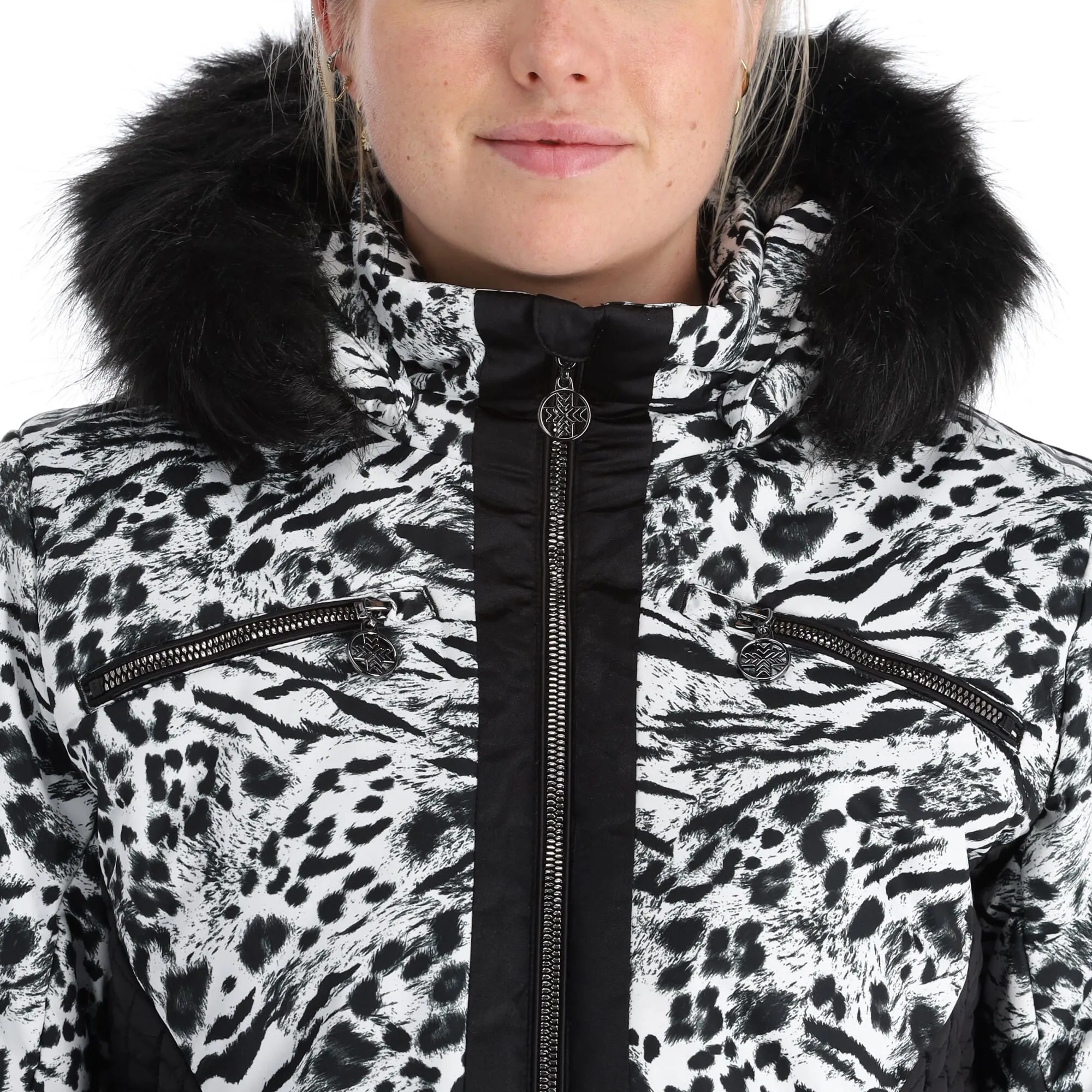 Dare 2b X Julien Macdonald, Mastery Ski-jas Dames Blurred Animal Print Wit 6 Dare 2b X Julien Macdonald, Mastery Ski-jas Dames Blurred Animal Print Wit - Afbeelding 6
