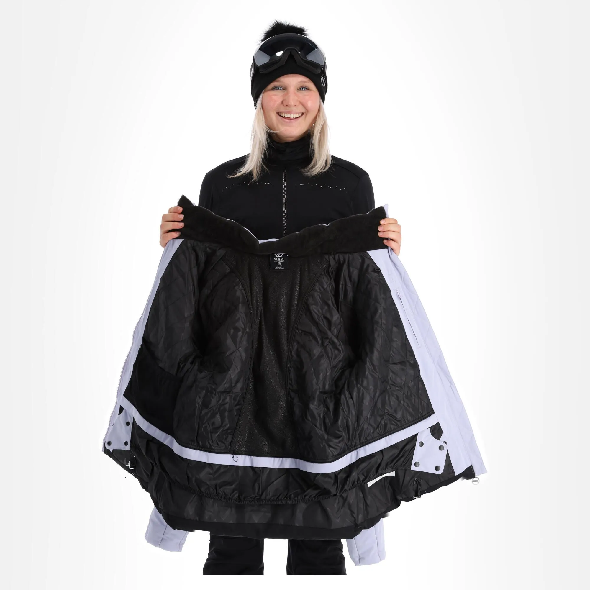 Dare2b, Crystallize Ski-jas Dames Cosmic Sky Grijs, Zwart 4 Dare2b, Crystallize Ski-jas Dames Cosmic Sky Grijs, Zwart - Afbeelding 4