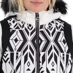 Dare2b, Prestige II Ski-jas Dames Monochrome Print Wit, Zwart -Cmp Ski-uitrusting Winkel dare2b prestige ii aa jas gevoerd dames monochrome print wit 22dare2157v1 BI 09