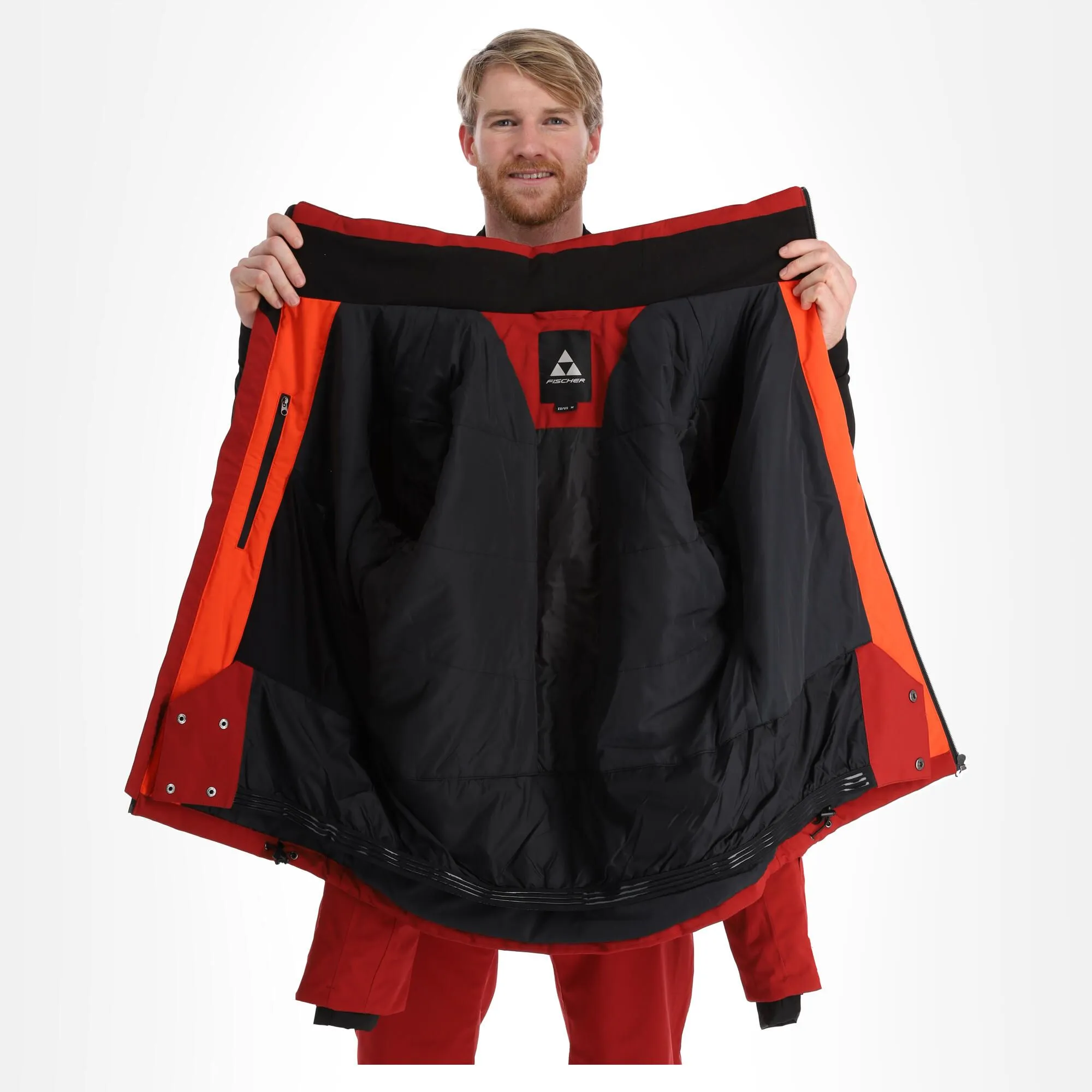 Fischer, Bansko Ski-jas Heren Tomato Rood 5 Fischer, Bansko Ski-jas Heren Tomato Rood - Afbeelding 5