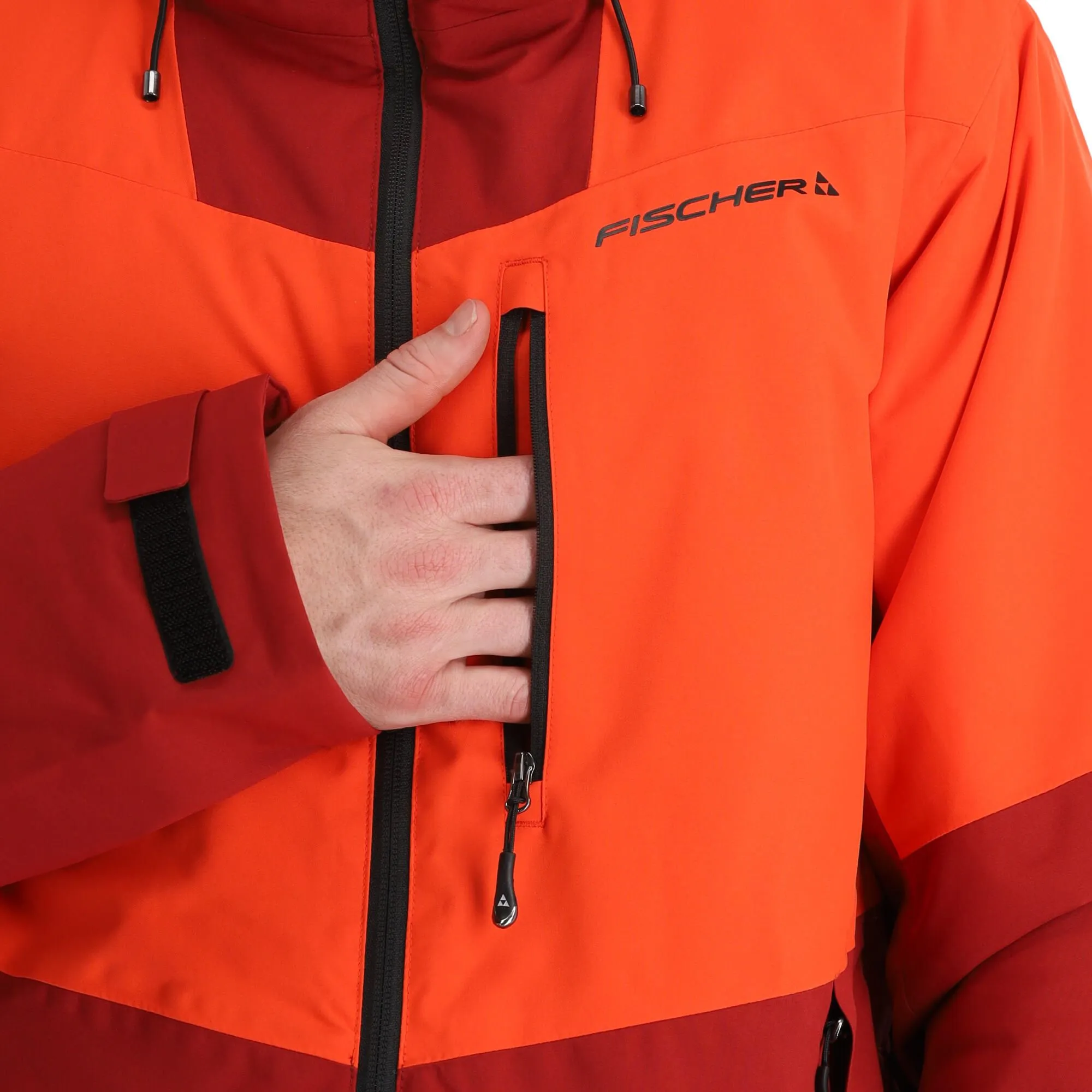 Fischer, Bansko Ski-jas Heren Tomato Rood 11 Fischer, Bansko Ski-jas Heren Tomato Rood - Afbeelding 11