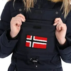 Geographical Norway, Belinda Lady New 001 + Bs Winter Anorak Dames Navy Blauw -Cmp Ski-uitrusting Winkel geographical norway belinda new 001 bs aa jas gevoerd dames navy AA21geo108c BI 08