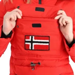 Geographical Norway, Belinda Lady New 001 + Bs Winter Anorak Dames Rood -Cmp Ski-uitrusting Winkel geographical norway belinda new 001 bs aa jas gevoerd dames rood AA21geo108e BI 08