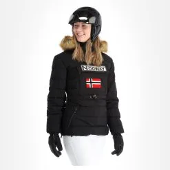 Geographical Norway, Belinda Lady New 001 + Bs Winter Anorak Dames Zwart -Cmp Ski-uitrusting Winkel geographical norway belinda new 001 bs aa jas gevoerd dames zwart AA21geo108d BI 04